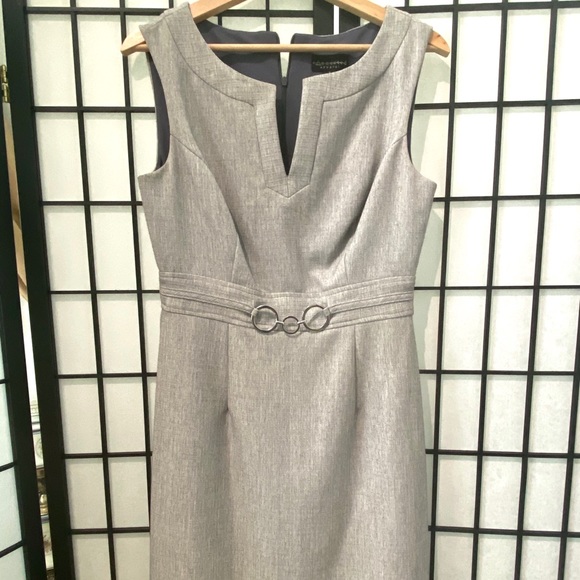 connected apparel silver dress